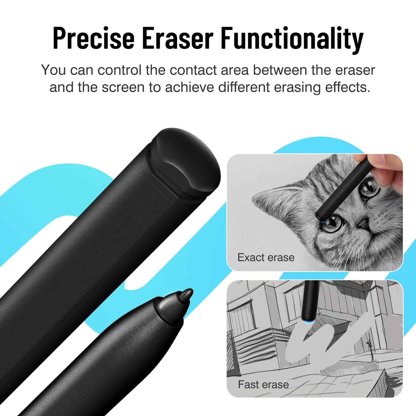 Magnetic Stylus Pen for Remarkable 2 Pen with Eraser, Digital Replacement Pen for Remarkable 2 Stylus Alternative Marker Plus, 4096 Pressure Sensitivity, Palm Rejection, Tilt Support with 5 Pen Tips