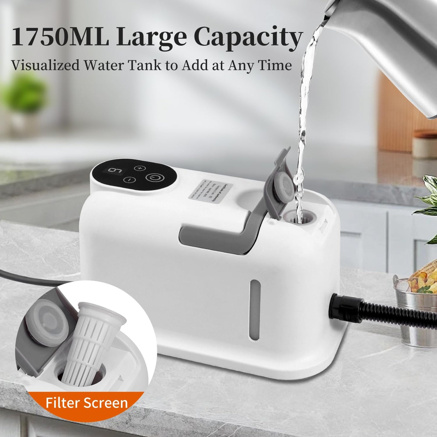 BananaDeer Steam Cleaner,15s Heat-Up,1.8L Tank,Portable Handheld Steamers for Cleaning with 10PCS Accessories,Steam Cleaner for Home,Car,Dirt,Grease,Grout,Tile,Couch,grout,windows,bathrooms,kitchens