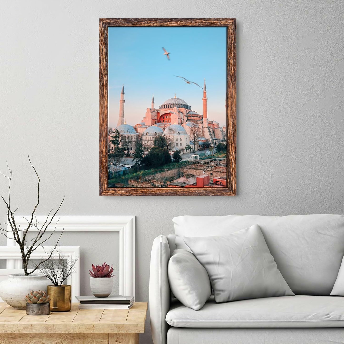 BESCRCL 18x24 Poster Frame, Picture Frames for Wall, Single, Brown