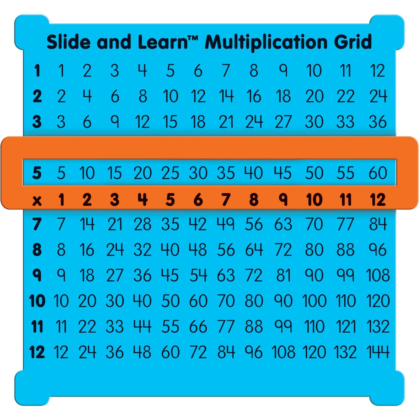 Really Good Stuff Slide and Learn Multiplication Grids, 5?” by 5½” (Set of 12) – Thin Plastic Multiplication Grid with Viewer Window – Help with Multiplication Problems and Practice Tracking at School