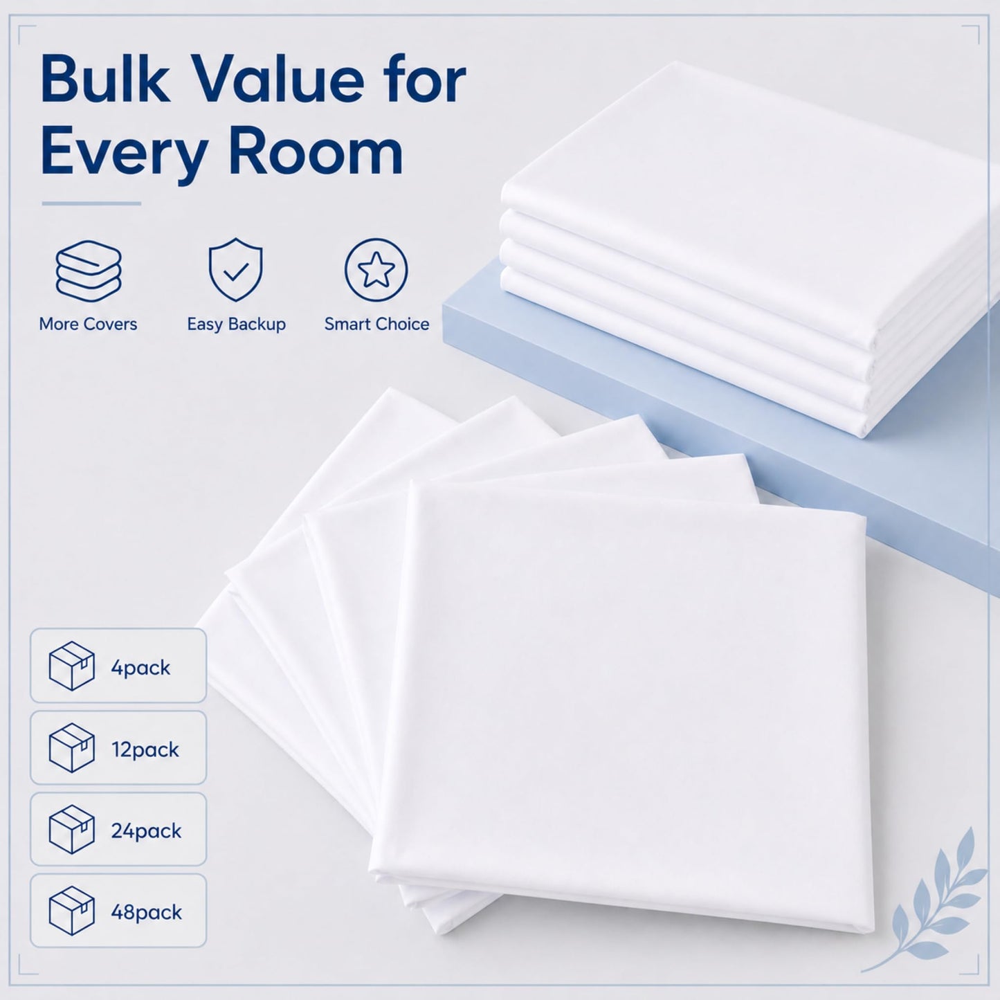 ZPECC White Pillow Cases Bulk 24 Pack - Standard Pillowcases with Envelope Closure, Soft Brushed Microfiber Pillow Cover for Hotel Airb&bs Hospital Bedding Essential