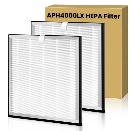 2 Pack APH4000 Replacement Filter Compatible with KNKA APH4000 Air Purifier,3-in-1 HEPA and Activated Carbon Filter