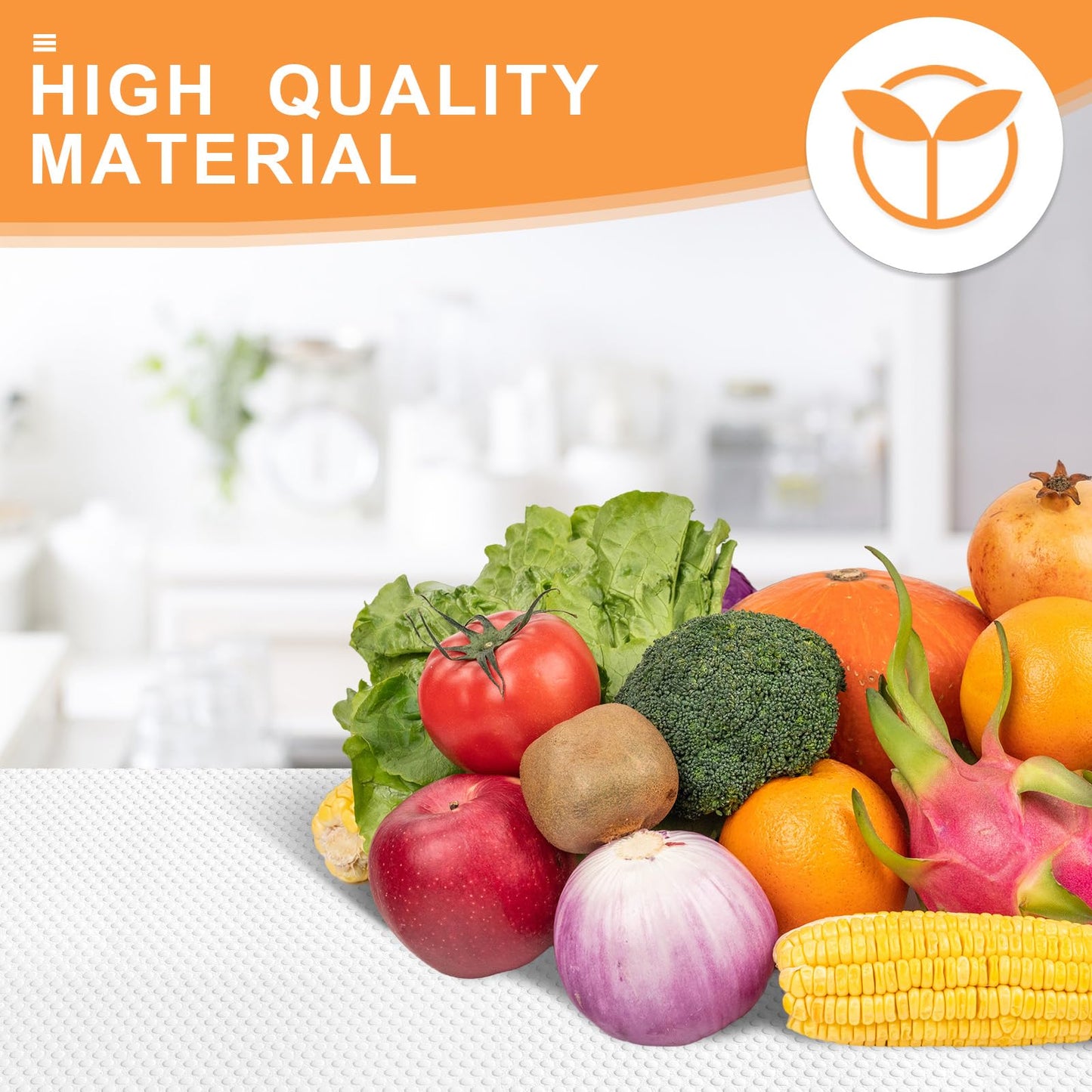 FLPMIX Shelf Liners for Kitchen Cabinets: 23" Wide Waterproof Under Sink Mats - Non-Adhesive Easy to Cut Large Drawer Liner for Pantry Cupboard 23" x 300" White