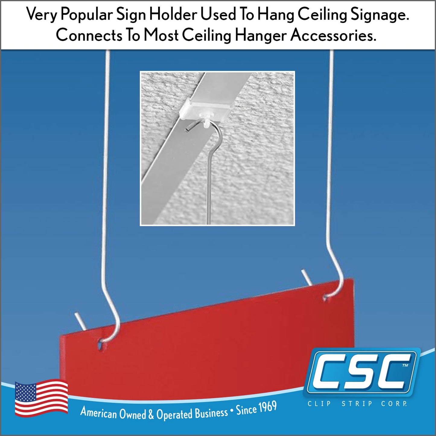 Clip Strip 50 Pack Ceiling and Window Double C Display Hook Sign Holders Brand, 12", Steel, 3/32" Diameter, Banner, Poster, and Sign Hanger