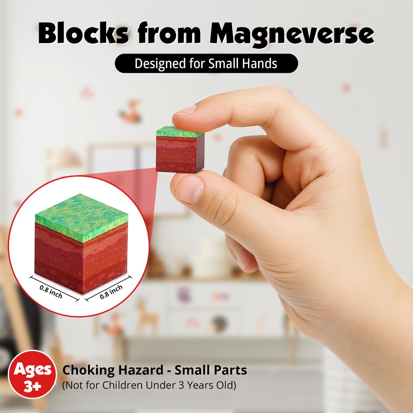 Magneverse 300 PCS 0.8in Magnetic Blocks - Magnet Toys for Kids, Magnetic Building Blocks Cubes, Stacking Magnets, School STEM Toys Birthday Gifts for Boys and Girls Age 3+ Years Old (Theme: Portal)