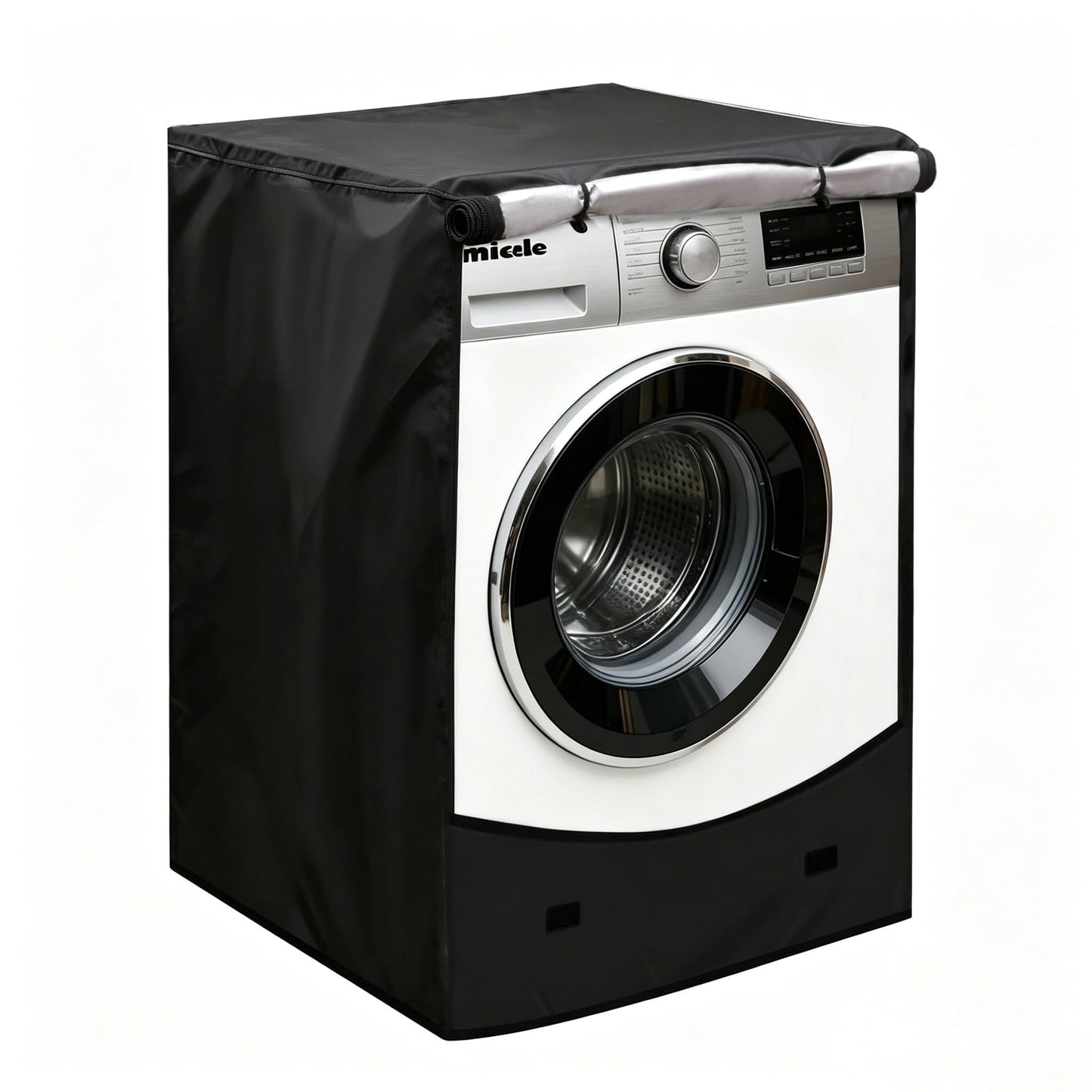 2-Pack Washing Machine Cover | Washer and Dryer Covers, Outdoor Waterproof Dustproof UV Protection, Heavy Oxford Cloth, Fits Most Front-Load Units, 29"W x 33"D x 39"H - Black