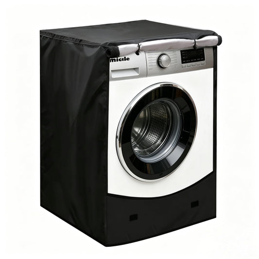2-Pack Washing Machine Cover | Washer and Dryer Covers, Outdoor Waterproof Dustproof UV Protection, Heavy Oxford Cloth, Fits Most Front-Load Units, 29"W x 33"D x 39"H - Black