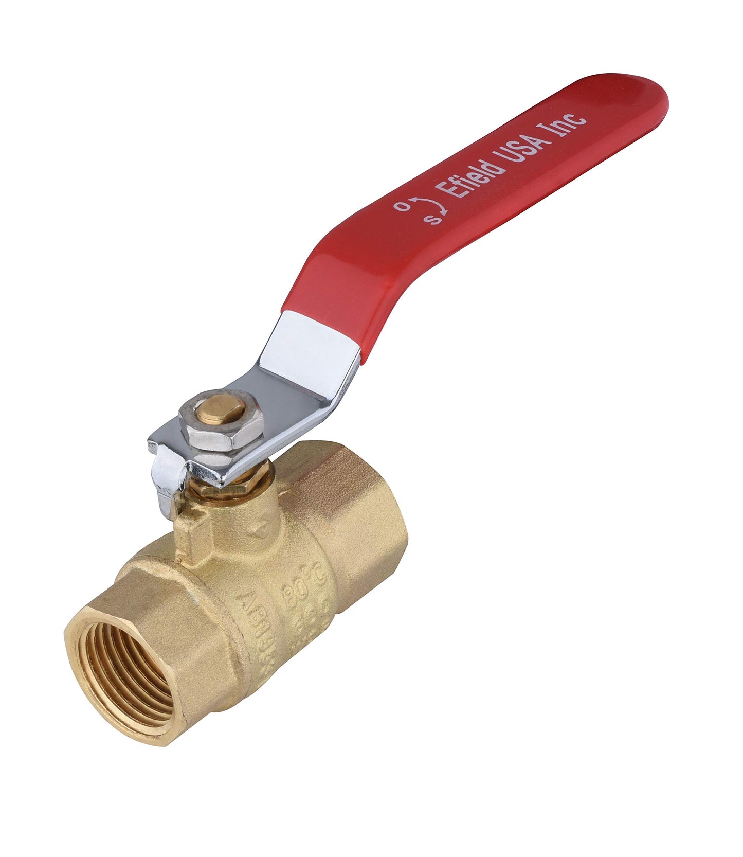 (Pack of 10) EFIELD 3/4-Inch 600 WOG FNPT Heavy Duty Full Port Brass Ball Valve FIP Threaded,(VALVE229-10PCS)