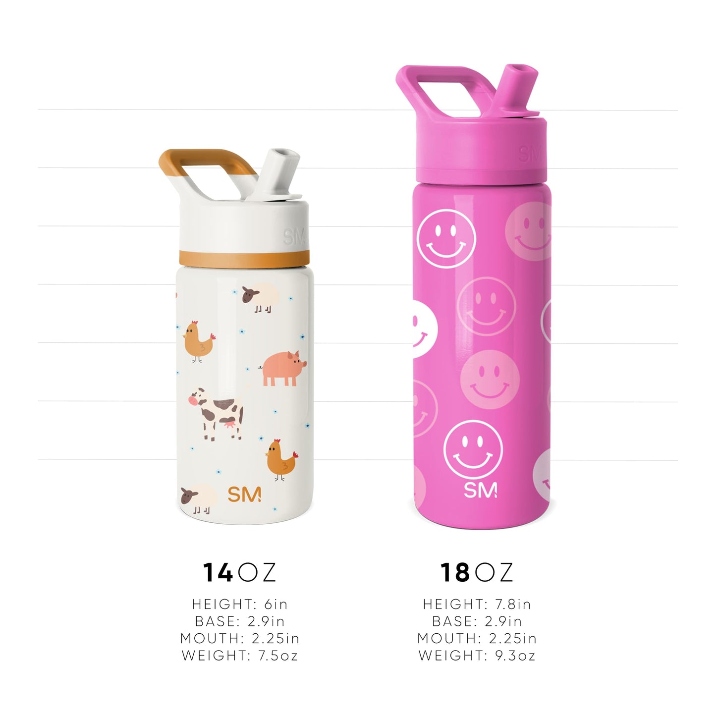 Simple Modern Marvel Spider Man Kids Water Bottle with Straw Lid | 14oz Insulated Stainless Steel Kids Tumbler & Spill Proof Toddler Cup for School, Girls, Boys | Summit | Spidey Kid