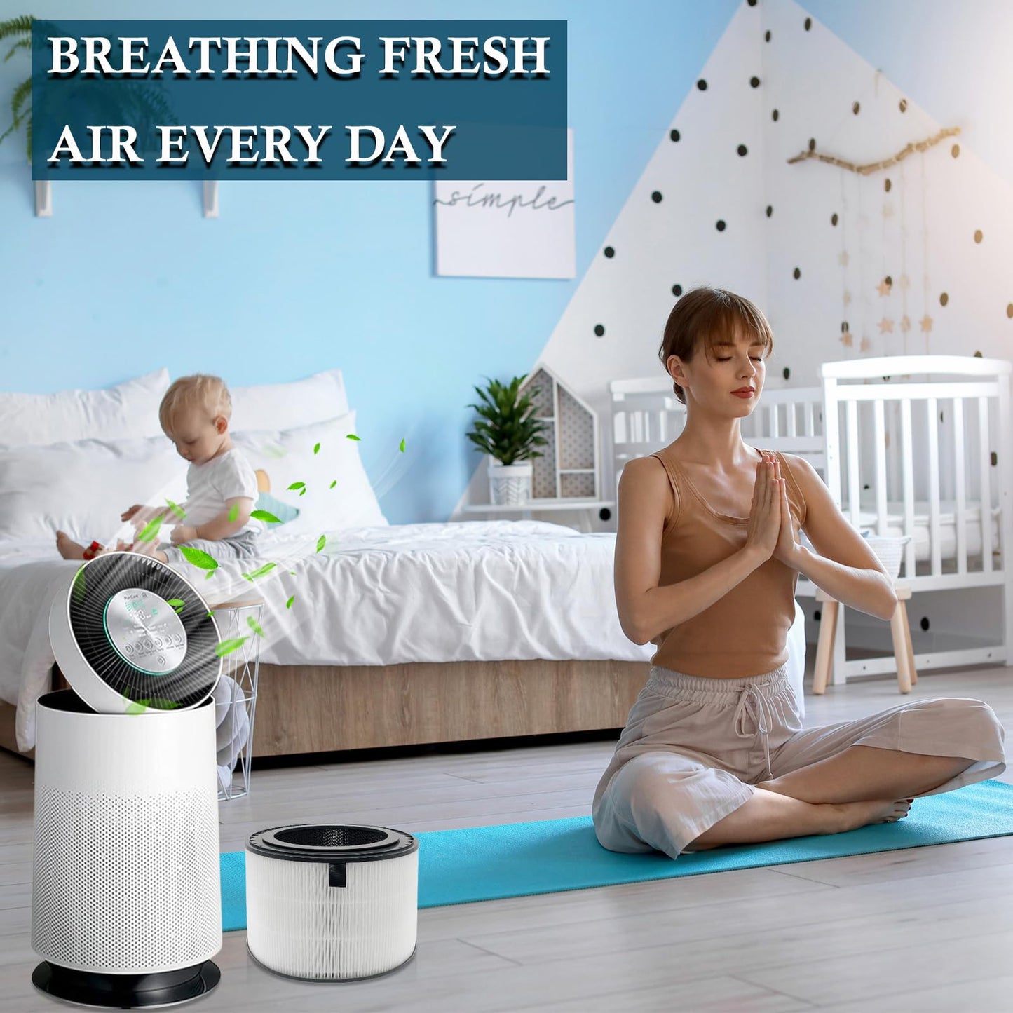 PuriCare 360 Replacement FilterS Compatible with LG PuriCare 360 Air Purifiers AS560DWR0 & AS330DWR0 (Single Filter), Part Number AAFTDT301 Filter Replacement（H13 FILTER）