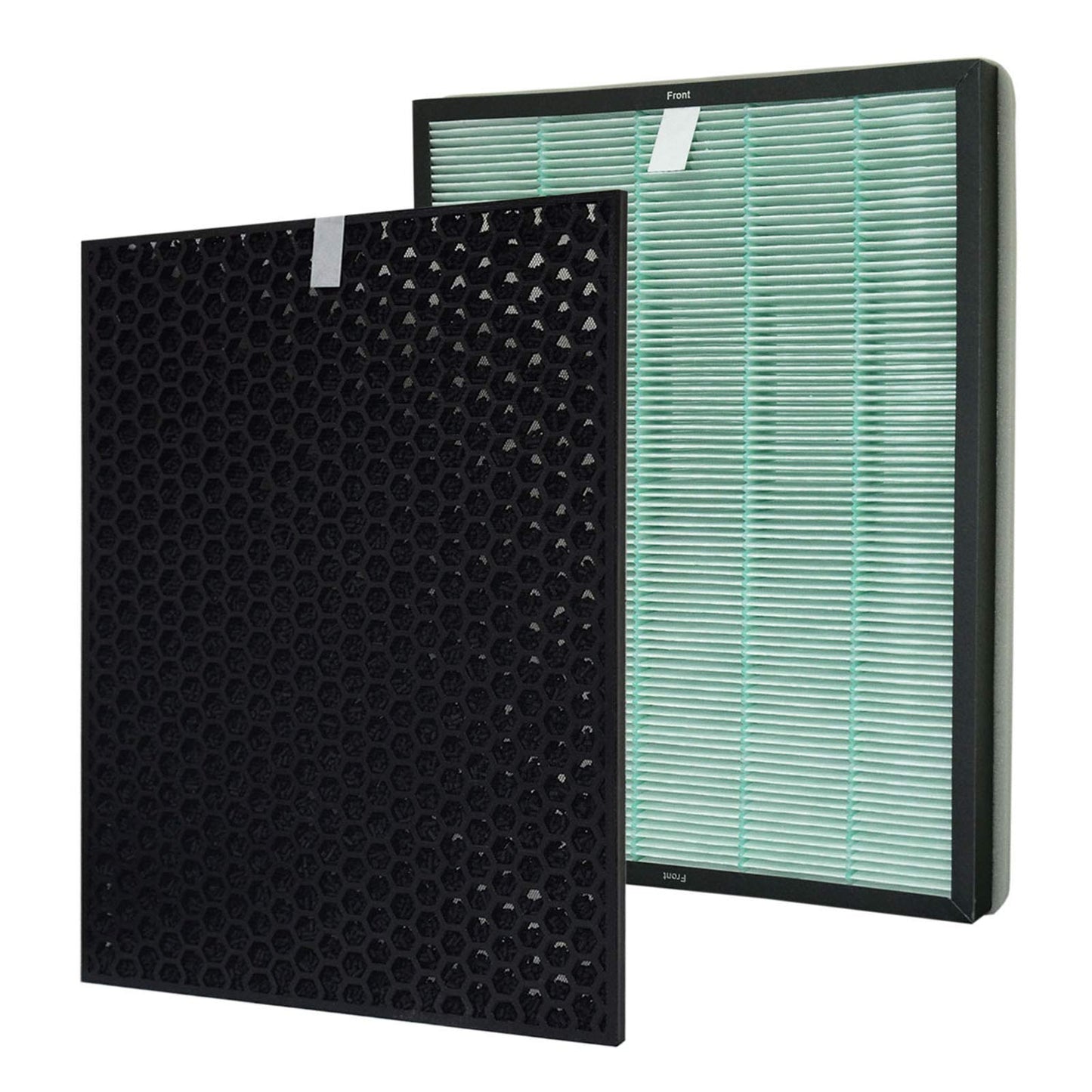 PUREBURG Replacement Filter Set Compatible with RabbitAir BioGS 2.0 Ultra Quiet Model SPA-550A & SPA-625A Air Purifiers,H13 True HEPA + Activated Carbon Filter Air Clean Odor