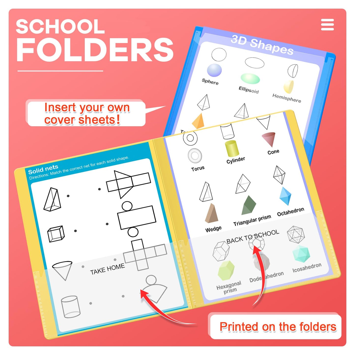Henoyso 24 Pcs Folders with Pocket School to Home Folder Heavy Duty 2 Pocket Homework Folders with Clear Front Pockets for School Students Parent Teacher Communication (Red,Yellow,Blue,Green)