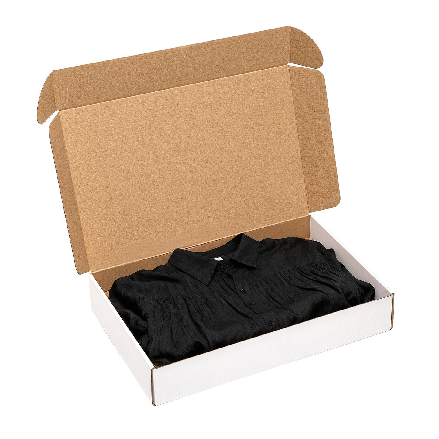 Wowxyz 17x11x3" Shipping Boxes 20 Pack White Corrugated Cardboard Mailing Boxes for Small Business - Flat Literature Mailer Packaging Supplies