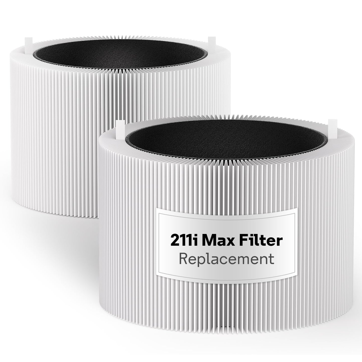 Leemone 2 Pack Blue Pure 211i Max Filter Replacement Compatible with Blueair Blue Pure 211i Max Air Purifier, True HEPA & Activated Carbon Replacement Filter, Compare to Part #F2MAX