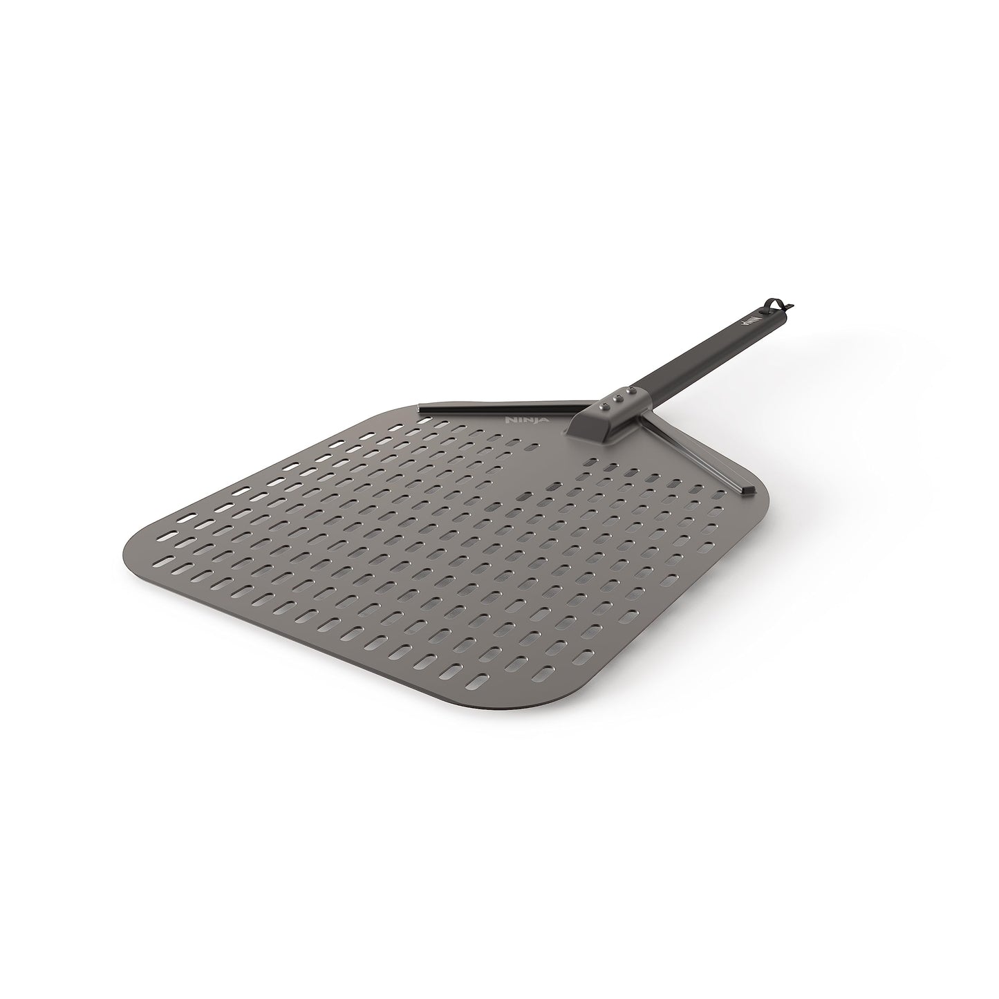 Ninja XSKOPPL Woodfire Outdoor Perforated Pizza Peel, Compatible with Ninja Woodfire Outdoor Oven (OO100 series), Hanging Drawstring, Aluminum, Grey/Black