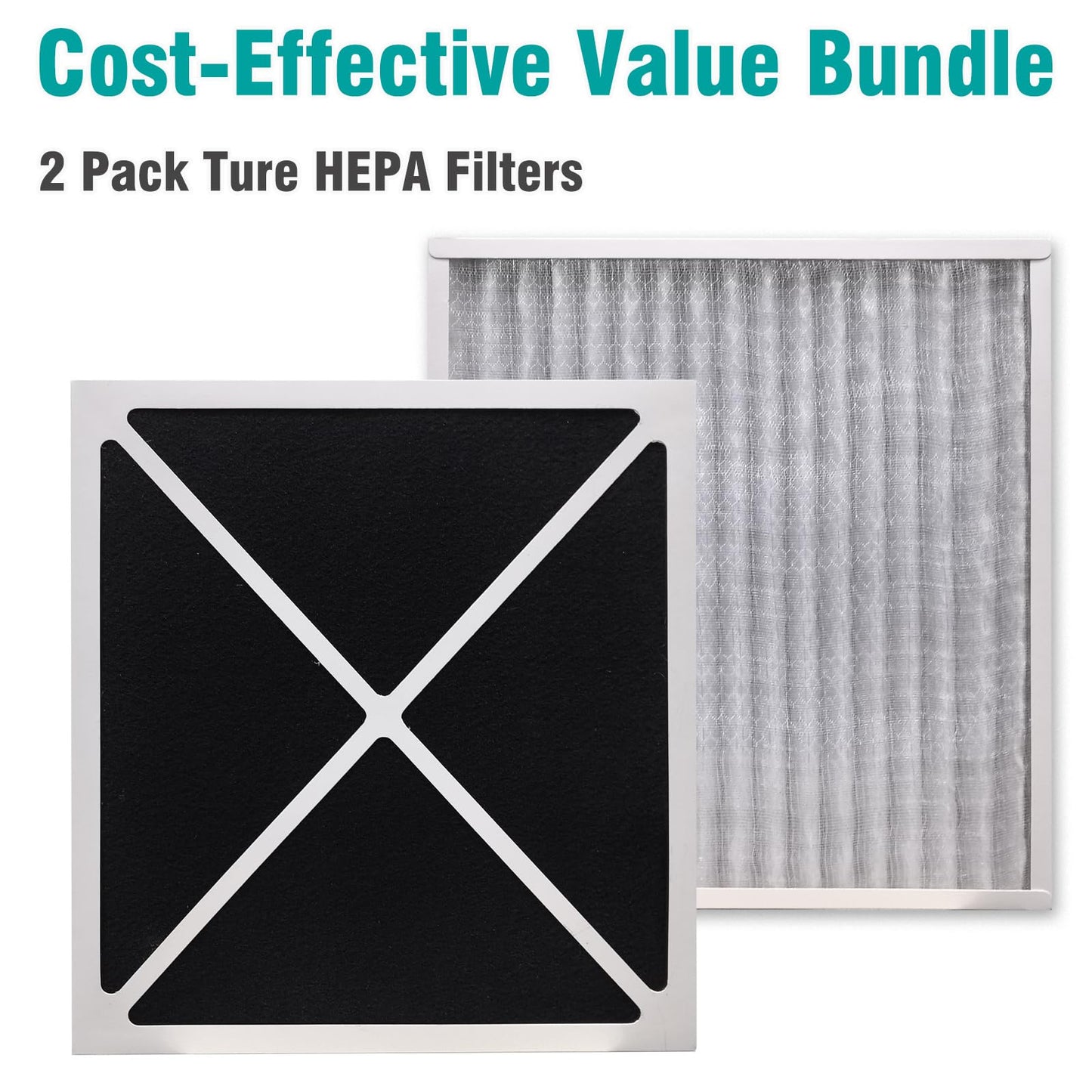 OKKFITR 2-Pack 30930 Replacement Air Filters Compatible with Hunter HEPAtech 30020, 30200, 30201, 30205, 30250, 30253, 30255, 30256, 30350, 30374, 30375, 30377, 30380, 30390, 30393, 37255, 37375