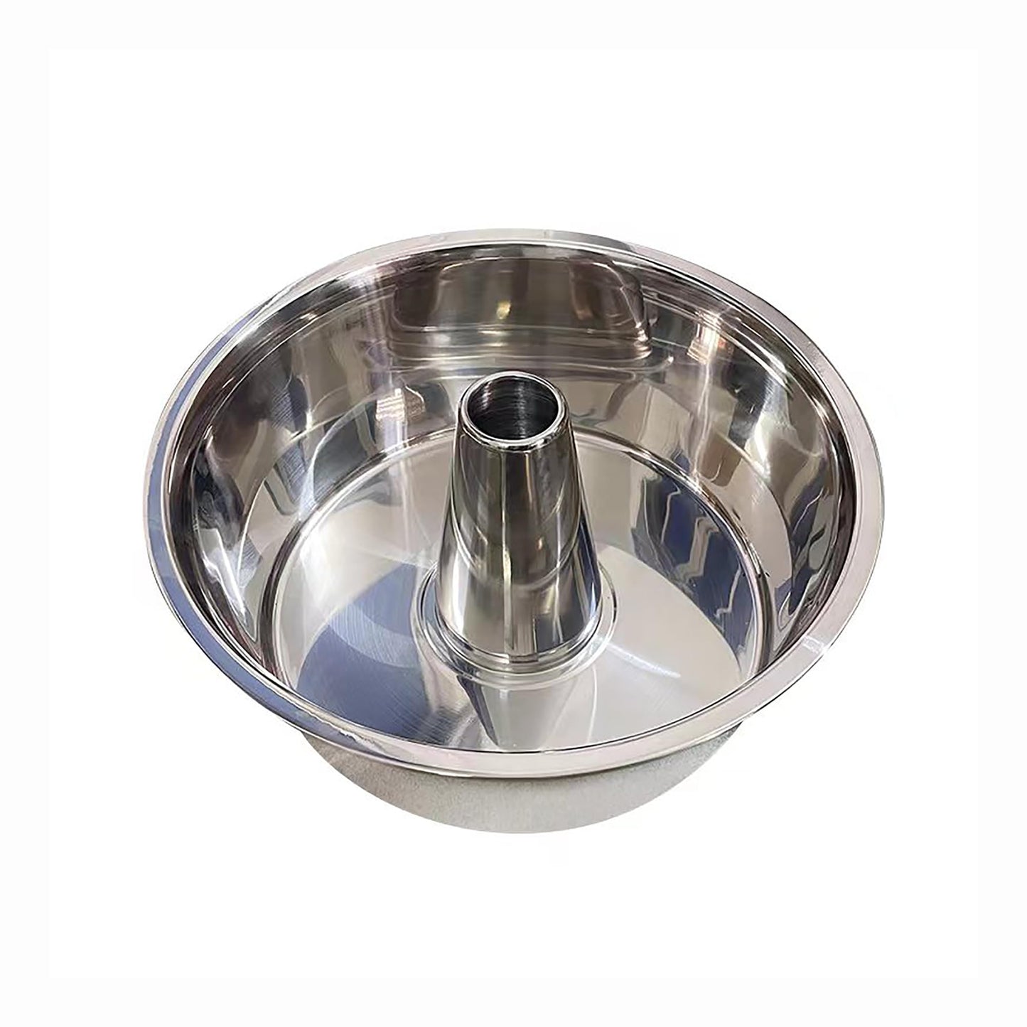 Fox Run Angel Food Cake Pan, Stainless Steel Tube Cake Pan With Removable Bottom, Round 10" x 5"