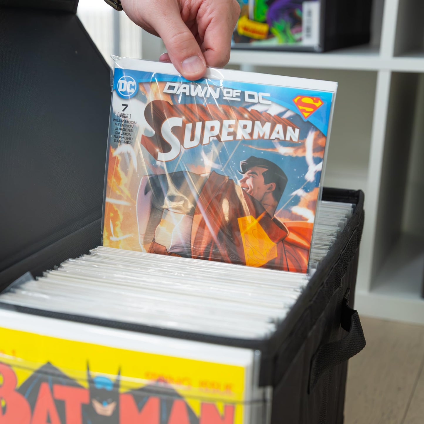 Swanky Nerd Comic Vision Comic Book Storage Box and Comic Book Display [Patent Pending] - Removeable, enclosed top - 2pack