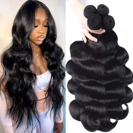 12A Body Wave Bundles Human Hair 20 22 24 26 Inch Human Hair Bundles Wavy 400g Brazilian Virgin Hair 4 Bundles Deals Cheap Human Hair Extensions Real Human Hair Quick Weave Bundle