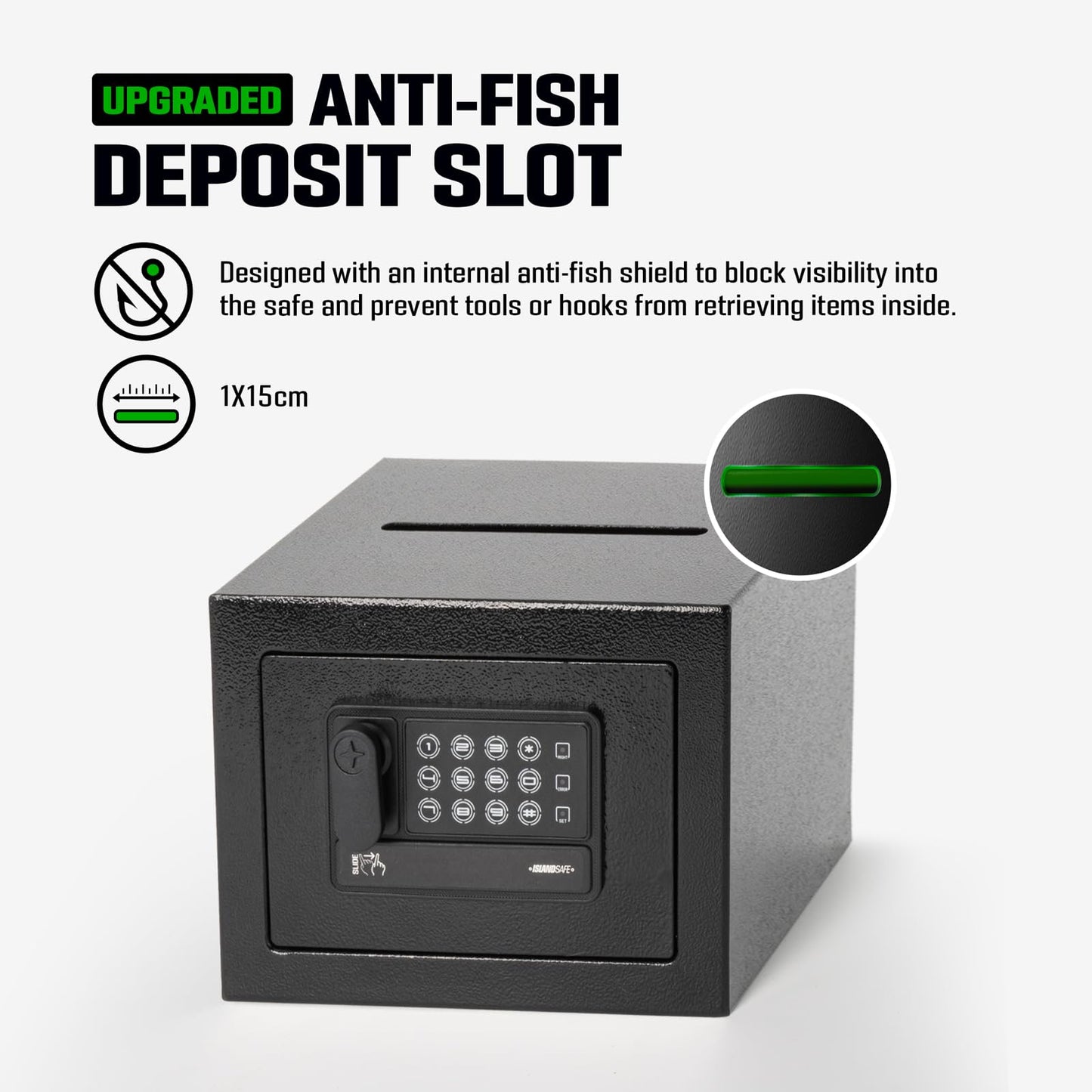 Mini Personal Electronic Safe Box - Small Security Box with Digital Keypad & Manual Override Keys, 0.2 Cubic Feet Steel Deposit Box for Kids, Home, Office, Hotel, Jewelry & Cash (Black)