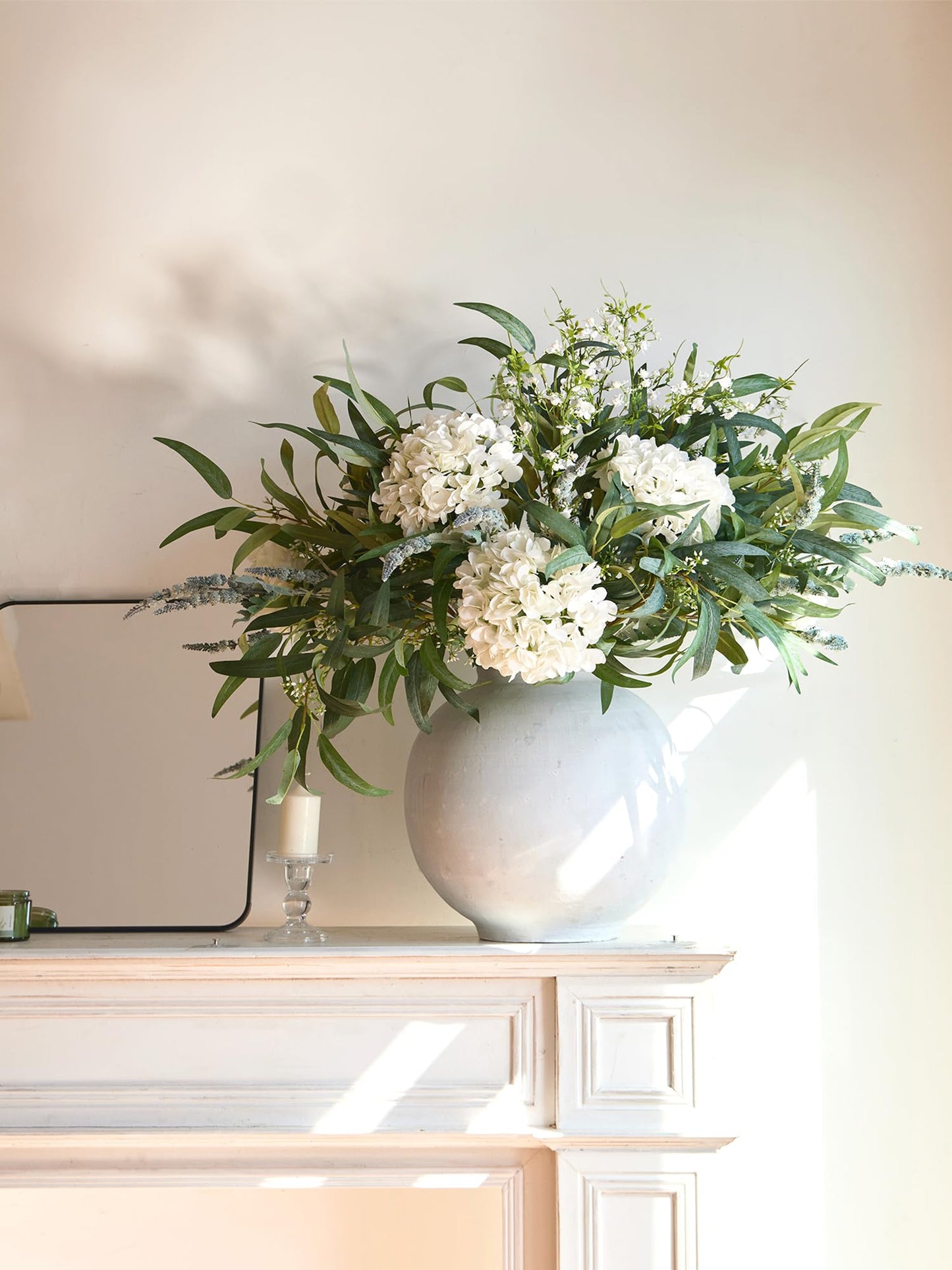 MISSPIN Artificial Flowers with Greenery Stems Faux Plants Indoor Branches for Tall Vase Ultra-Realistic, 13 Pcs Wedding Centerpieces, Home Decor & DIY Bouquets