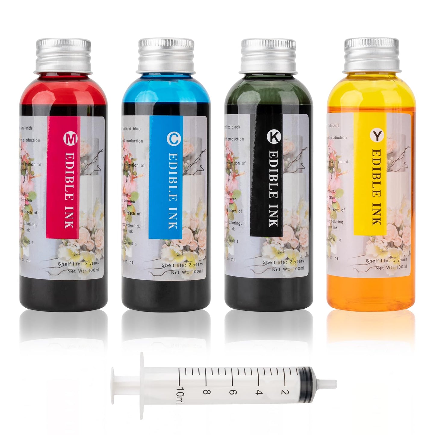 ENCAMENT 4×100 ML Ink Refill Kit, Compatible for 280/281 270/271 250/251 1200 2200 1500 2500 PG210 CL211 PG245 CL246 Suitable PIXMA iP7220 MG5420 MG5520 MG6420 MX722 MX922 Printers, 4 Colors BK C Y M