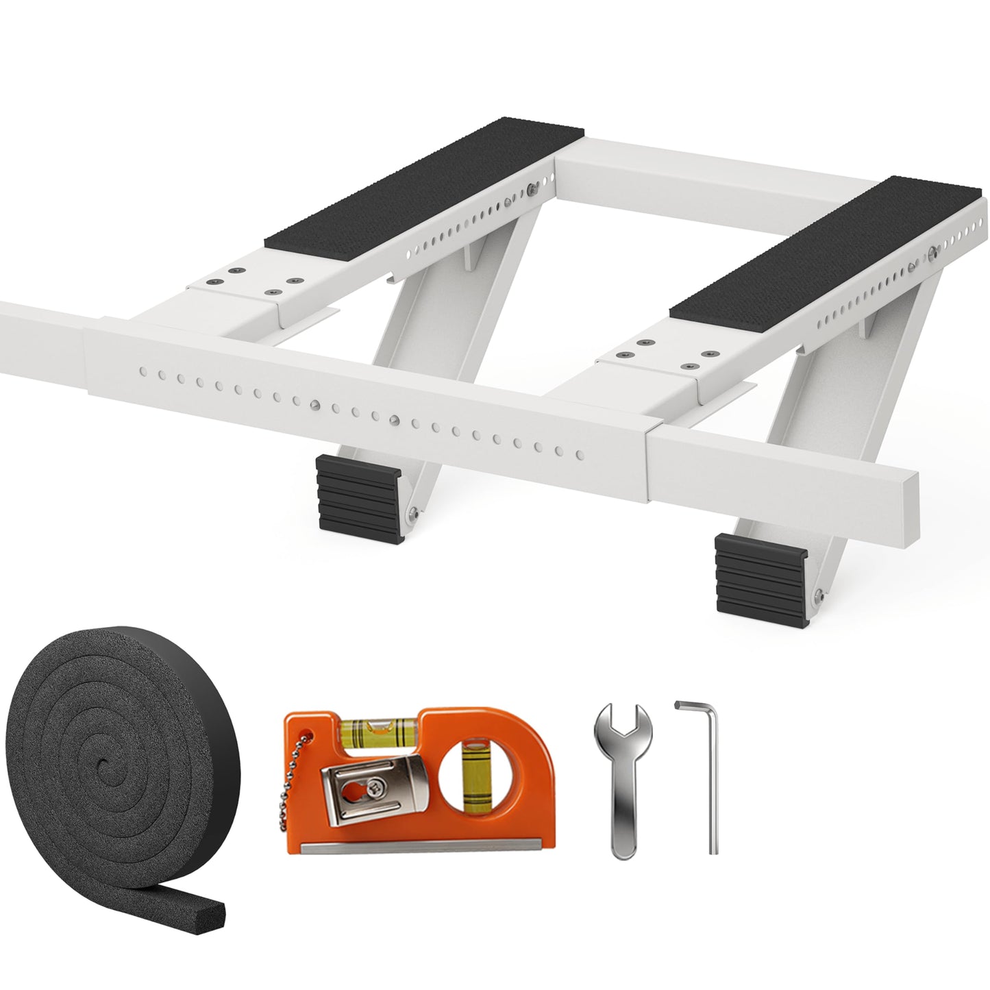 Ocyfym No-Drill Window Air Conditioner AC Support Bracket, AC Unit Outside Holder Stand Brace Mount, Soporte Base para Aire Acondicionado Ventana, Hold Up to 300LBS, Fit Single & Double Hung Window