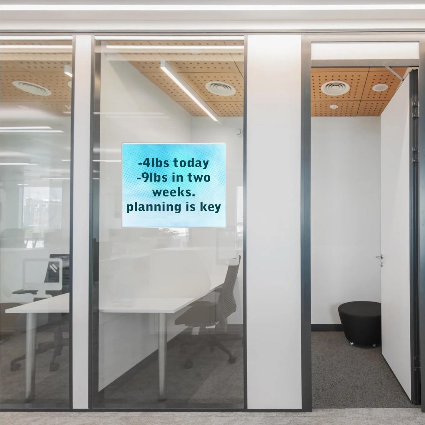 Ludery 11x17 Acrylic Sign Holder Wall Mount, Clear Acrylic Frame with Adhesive Tape, Wall Sign Document Menu Holder for Office, Home, Store, Restaurant,No Drilling-Horizontal (6 Pack)