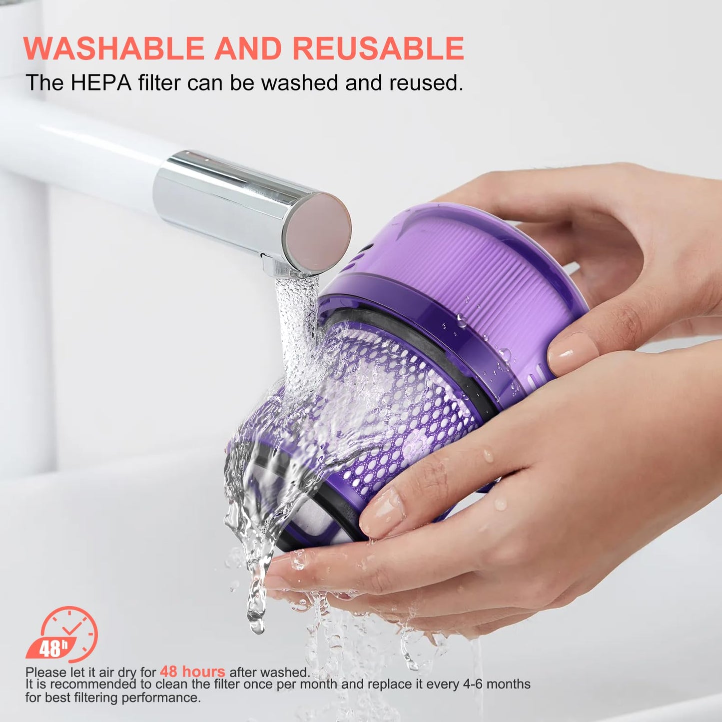 SV16 SV29 Dust bin Sealing Ring and Filter Compatible with Dyson Outsize V11 SV16 SV29/Absolute/Plus/Gen 5/Extra 970423-01 970422-01 Canister Replacement Parts