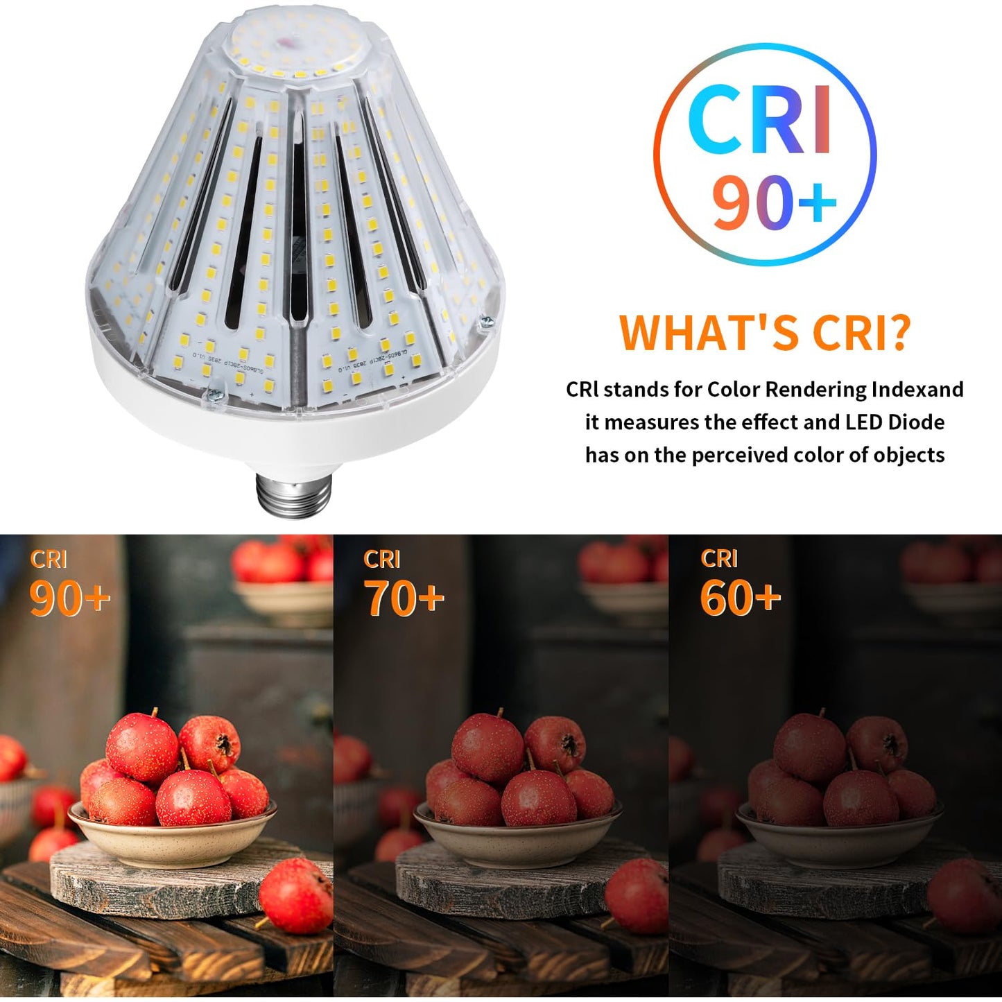 1200W Equivalent Led Corn light bulbs,120W 18000 Lumens LED Corn Bulb 5000K Daylight White Lamp,E26 Medium/E39 Mogul Base,2-Pack Large Area Lights For Outdoor Indoor Garage Warehouse High Bay Lighting