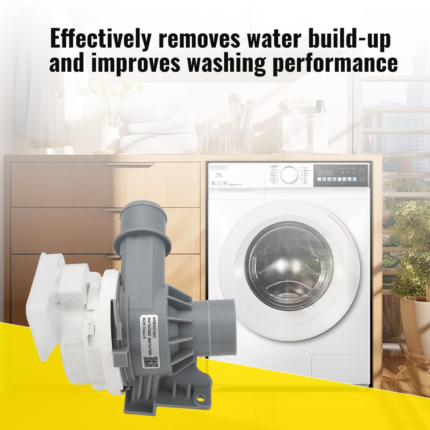 2026 Upgraded Washer Drain Pump Assembly for LG Washing Machine - Reliable Replacement for AHA75673404 AHA75673402 - Compatible with WT7250CW WT7305CW WT7405CW - 2 Year Guarantee