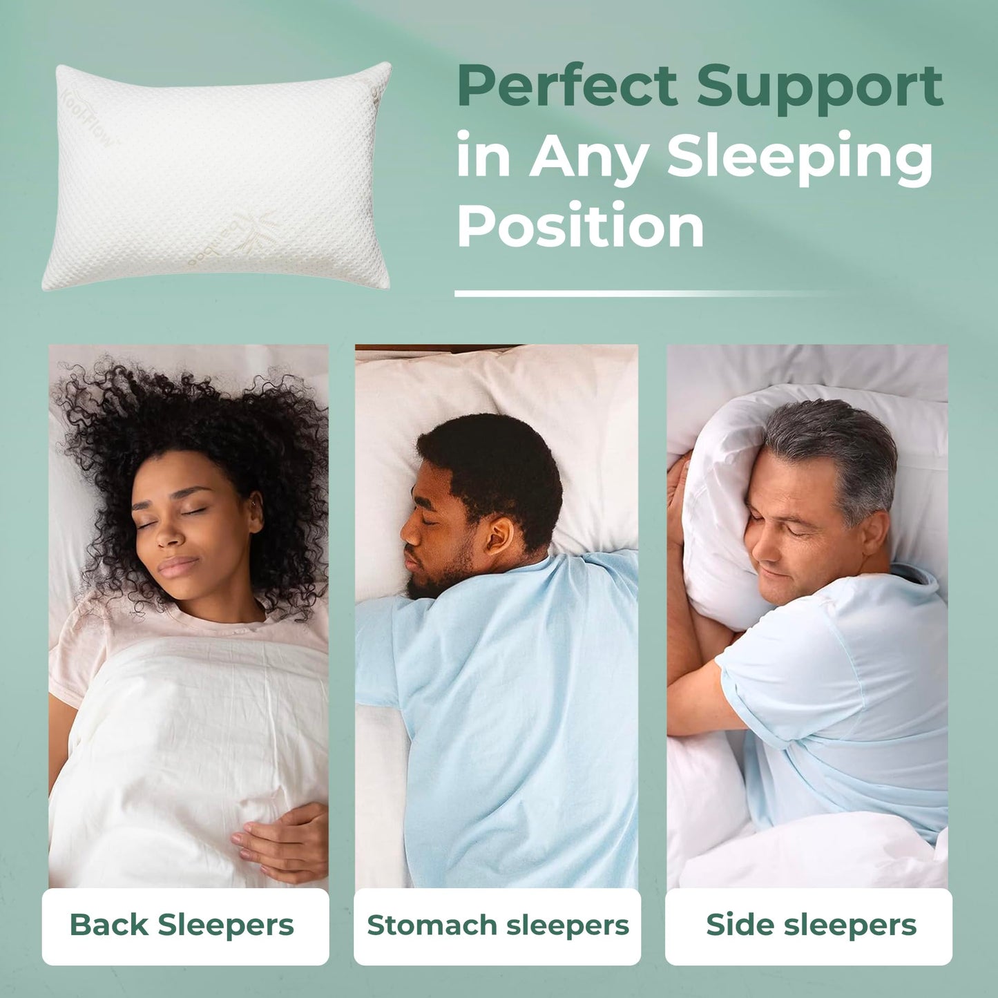 Snuggle-Pedic Shredded Memory Foam Pillow - The Original Cool Pillows for Side, Stomach & Back Sleepers - Sleep Support That Keeps Shape - College Dorm Room Essentials for Girls and Guys - Queen