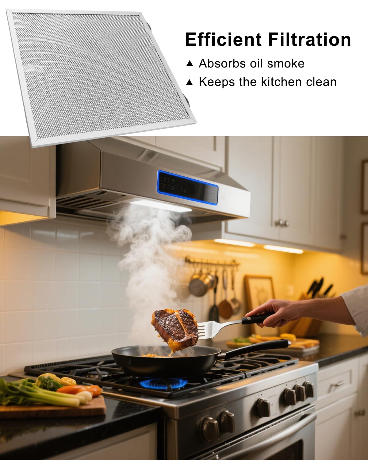 2 Pcs Range Hood Grease Filter Fit for Broan Nutone, 12.84 x 13.69 x 0.38 Inch Range Hood Aluminum Mesh Vent Filter Replace S99010436 99010436 BKSA130WW