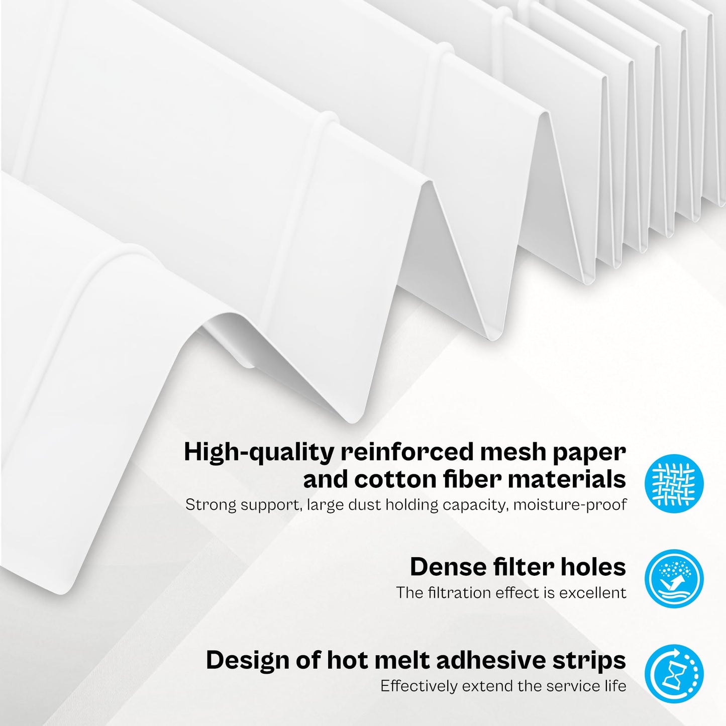TOMOON 1043 Super Wick Humidifier Filter 2 Pack -Replacement for Essick Air Aircare 831000 EP9500 EP9700 EP9800 826000 821000 826800 and Bemis Spacesaver 800 8000 Evaporative Series air humidifier