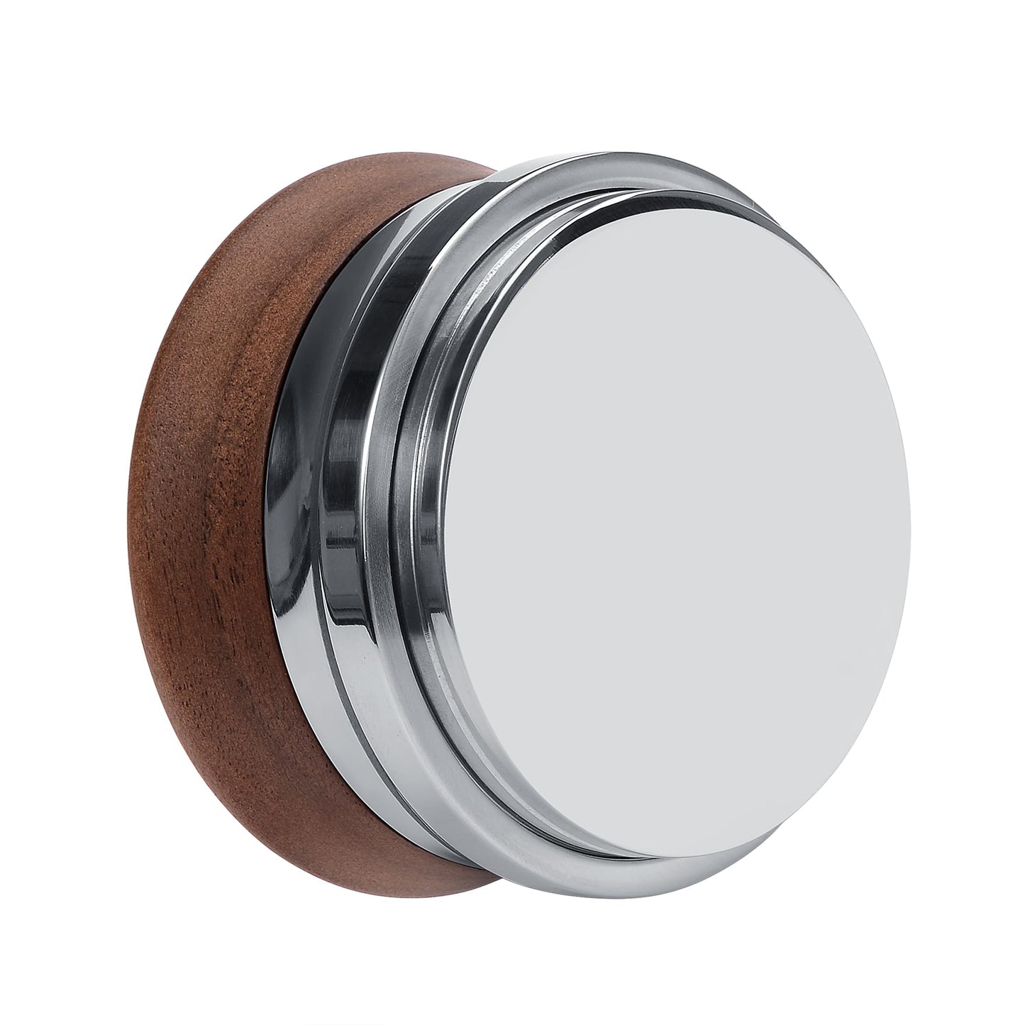 Normcore 53.3mm Espresso Palm Coffee Tamper, Espresso tamper With Flat Base, Heavy Duty Coffee Tamper With Genuine American Walnut Wood, Adjustable Depth Height Fits 54mm Breville Sage Machines