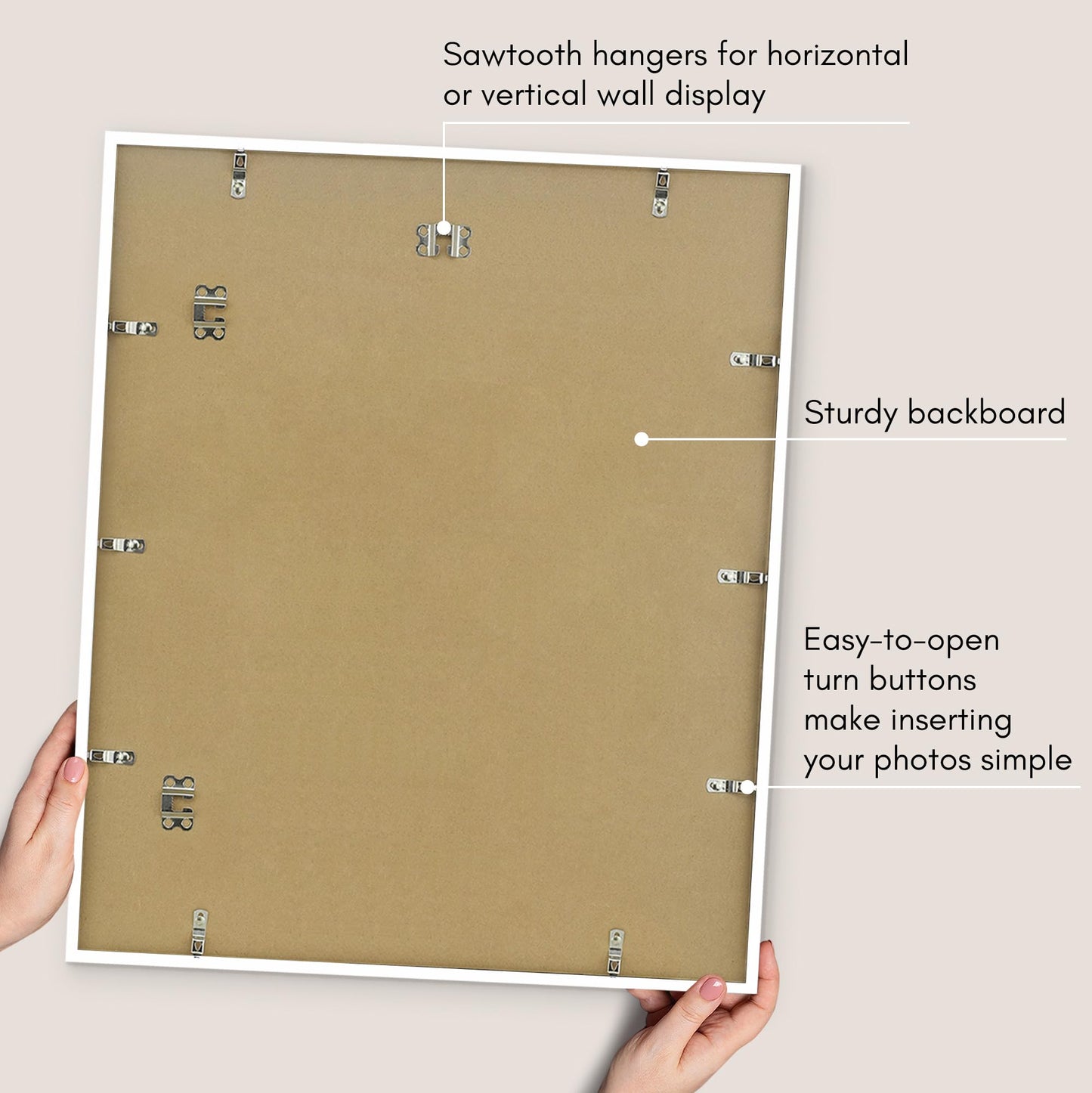 Americanflat 20x24 Picture Frame with Polished Plexiglass - Use as 16x20 Frame with Mat or Display 20x24 Photo Without Mat - Streamline Collection - Thin Border Picture Frames for Wall - White