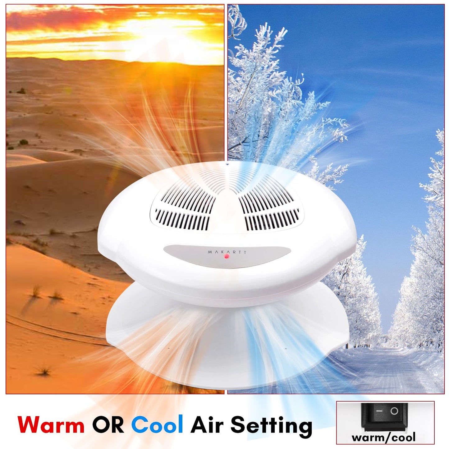 Makartt Nail Dryer, 400W Air Nail Fan Dryer with Automatic Sensor Nail Polish Dryer for Regular Polish Nail Blow Dryer Warm and Cool Wind Nail Dryer Fan for Manicure Pedicure Salon Home Use