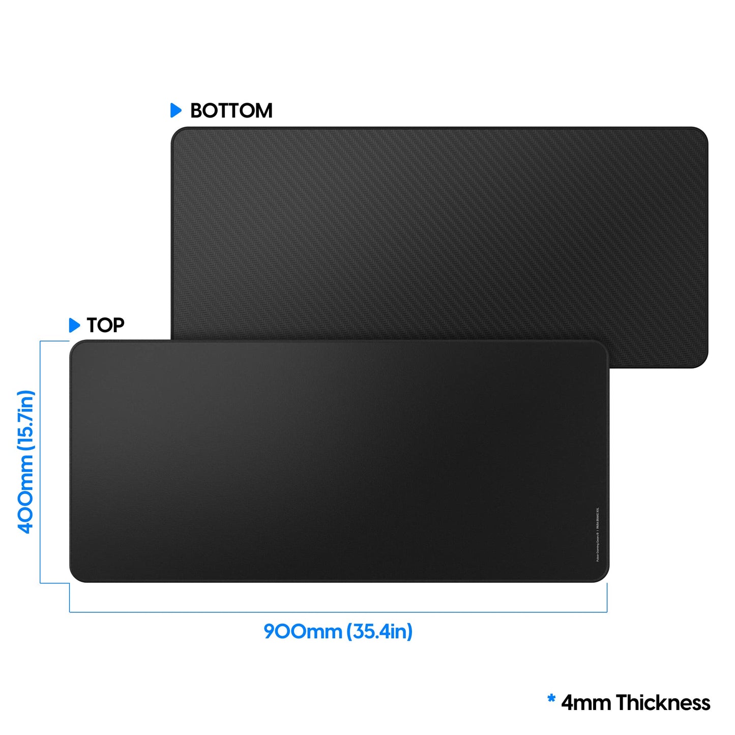 Pulsar - Parabrake XXL Esports Level Premium Gaming Mouse Pad v2 - Braking Slow Speed Pad Stitched Edge Superfine Microfiber 35 x 16in (XXL, Black)