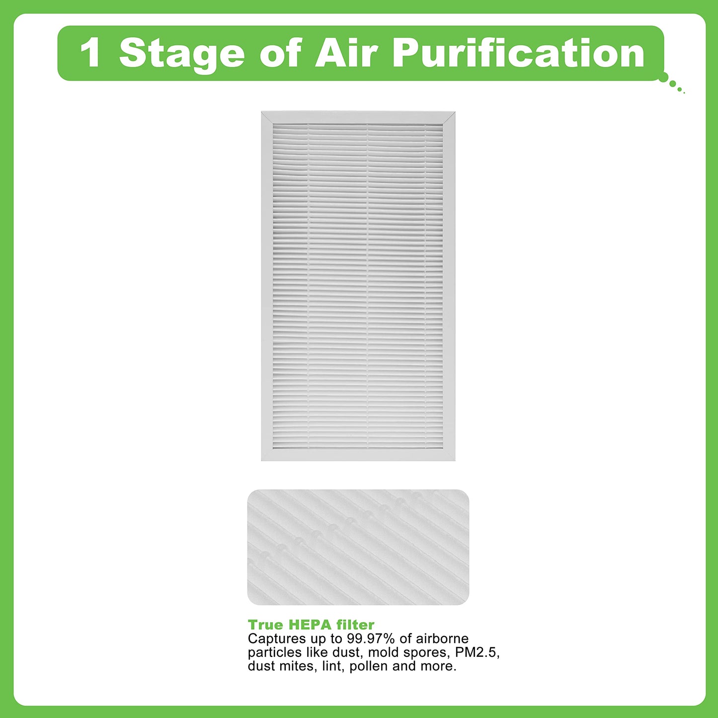 Hichoryer F1 Filter Allergen Reduction, Replacement Filter Compatible with Filtrete C01 T02 Room Air Purifier FAP-C01-F1 and FAP-T02-F1,4 Pack