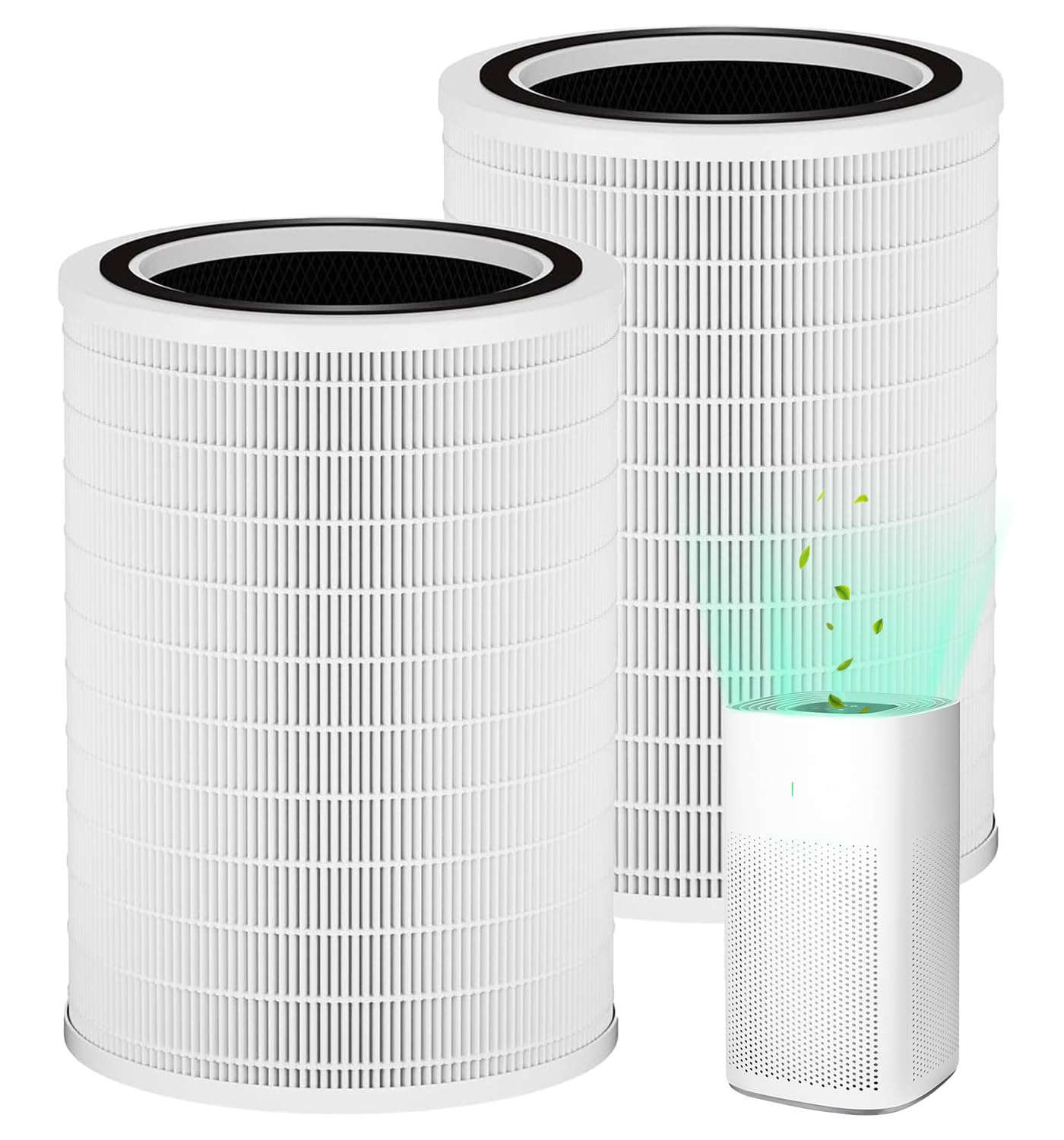 CHAMONNY 12010 Filter Replacement, Compatible with Clorox Large Room Air Purifier 11010 & 11011, 1,500 Sq. Ft. Capacity (12010 Filter)