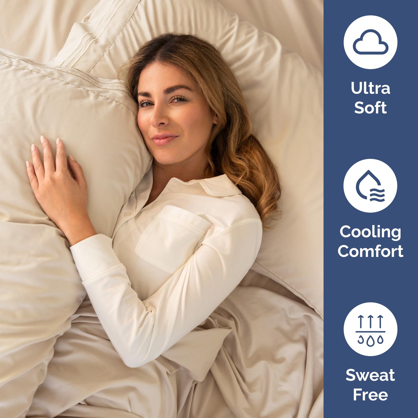 King Size 4 Piece Sheet Set - Comfy Breathable & Cooling Sheets - Hotel Luxury Bed Sheets for Women & Men - Deep Pockets, Easy-Fit, Extra Soft and Wrinkle Free Sheets - Wheat Oeko-Tex Bed Sheet Set
