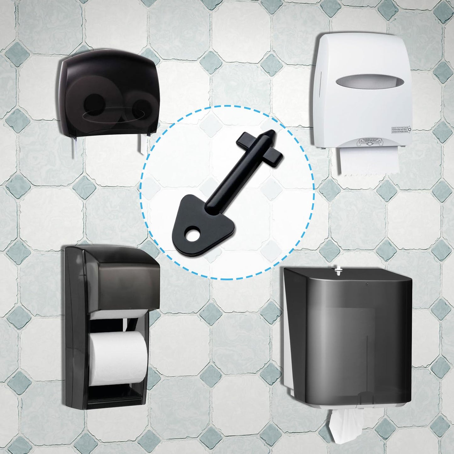 (29) Master Dispenser Key Set - for Most Popular Paper Towel & Toilet Paper & Soap Dispensers