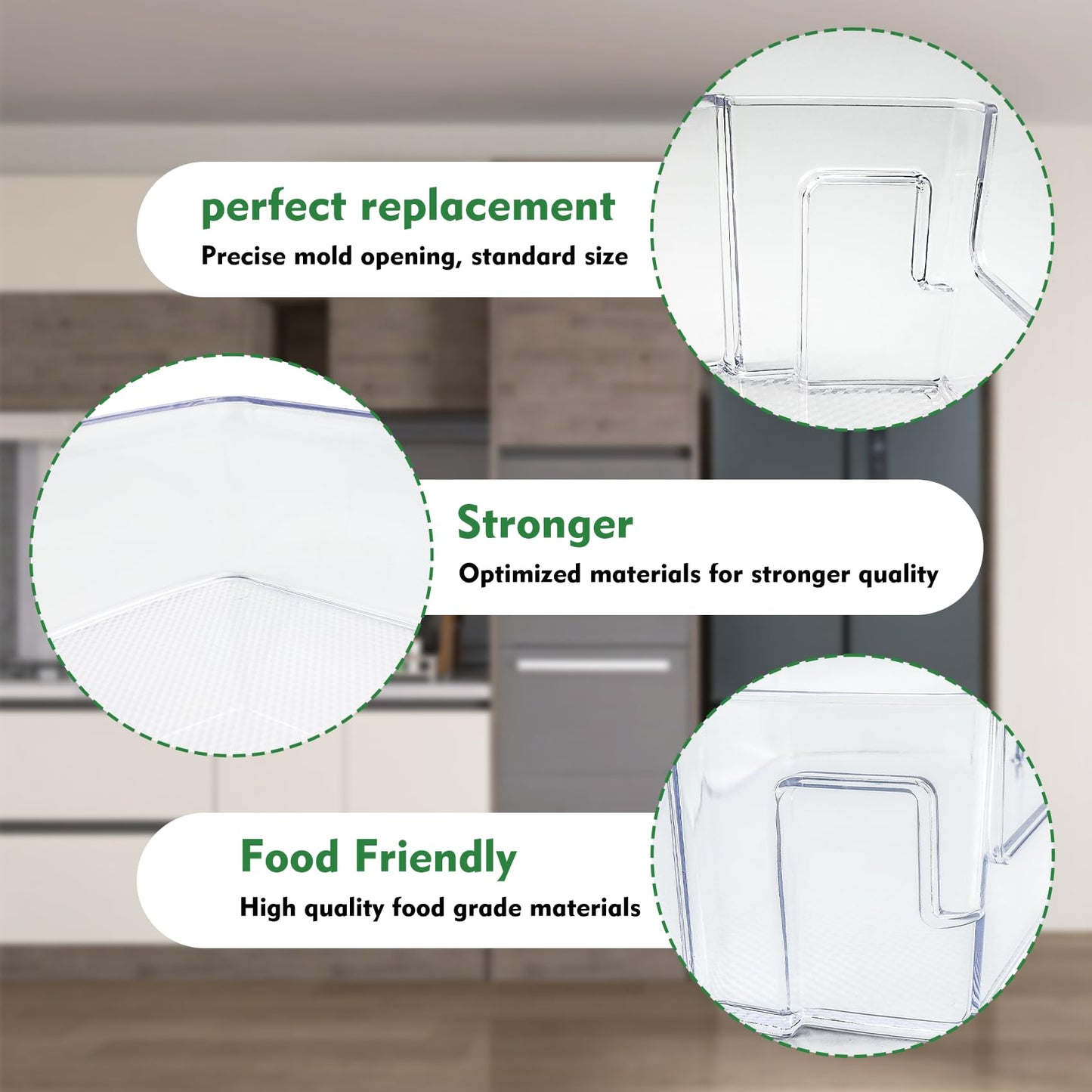 MAN63948504 Door Shelf Bin, Bin Basket Shelf Compatible with l-g LFXC22526D, LMXS28626D, LFCS27596S, etc, Part Number: 4976934, AP7176180, PS16662677, EAP16662677