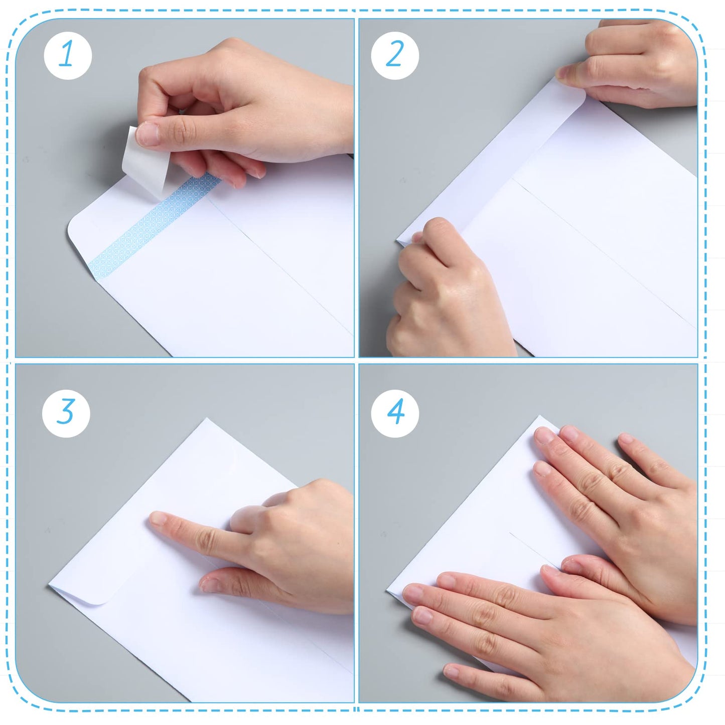 500 Pcs 6 x 9 Self Adhesive Security White Catalog Envelopes 27lb Designed for Secure Mailing Securely Holds Small Booklets, Catalogs, Cards, or Brochures with Strong Peel and Seal Flap