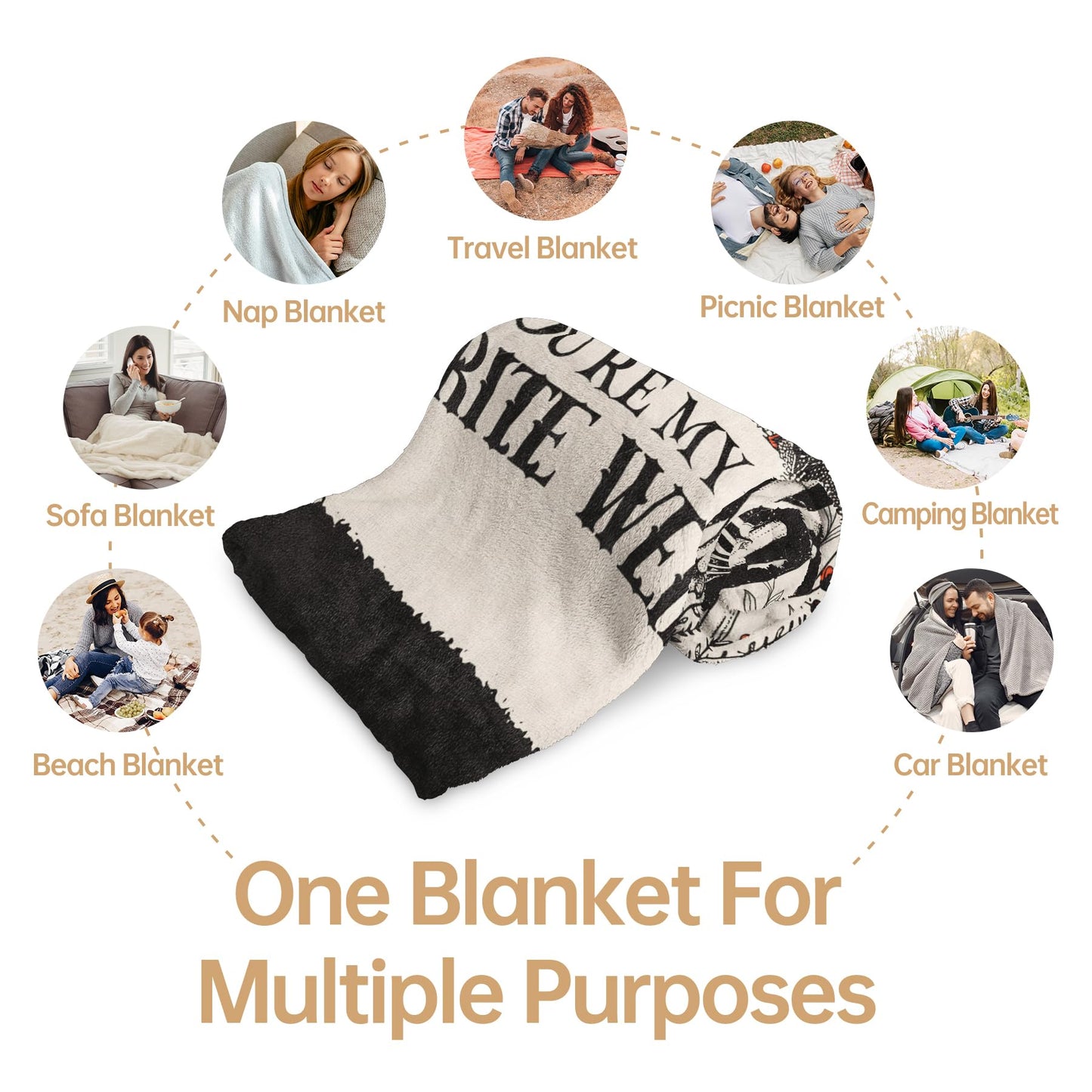 Juratar Gifts for Him Her, Wedding Anniversary Blanket, Fathers Day Bday Gifts for Husband, Birthday Gift for Boyfriend, Girlfriend, I Love You Gift, Wedding Gift for Couple Wife Husband, 80"X60"