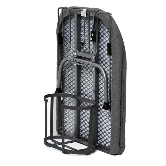 Tabletop Ironing Board with Iron Holder, RAINHOL Small Folding Ironing Board with Cover and Pad, Portable Compact Mini Iron Table for Home & Travel, Black