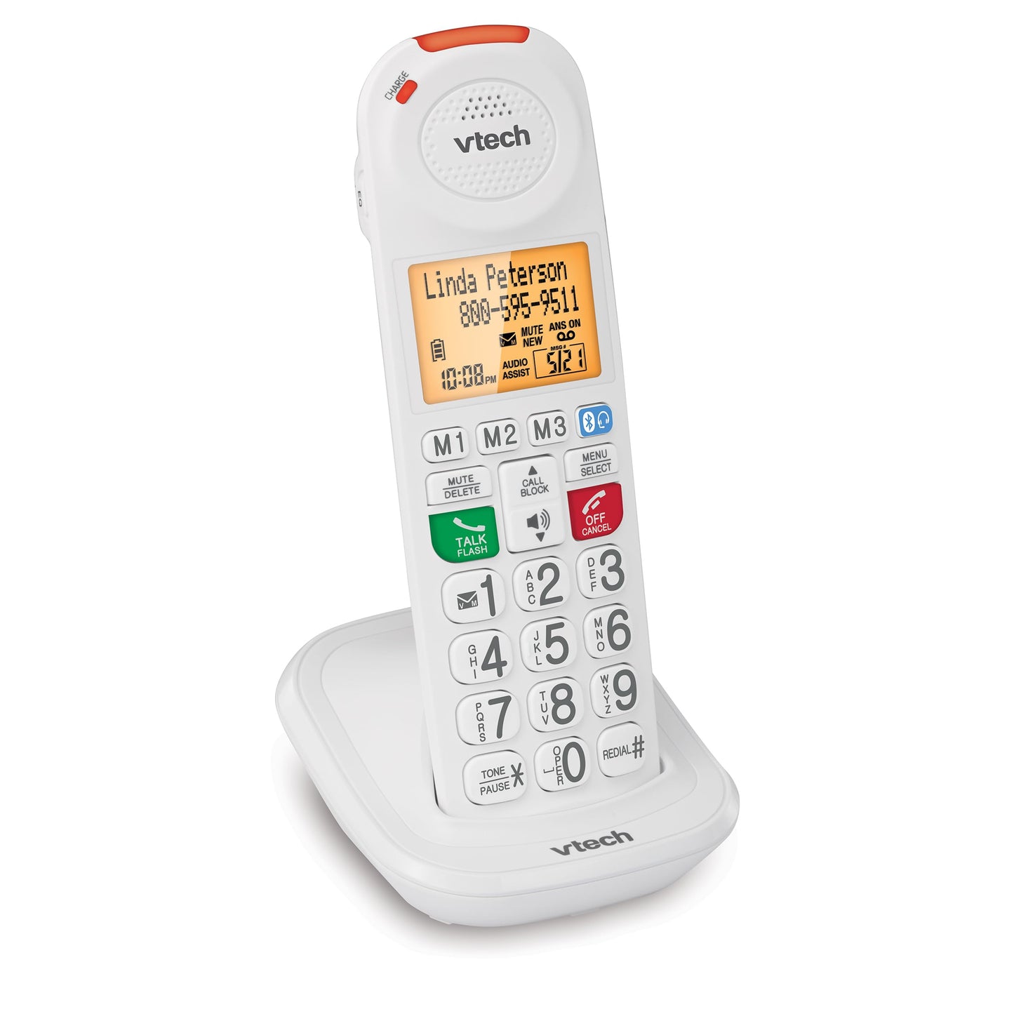VTech SN5107 Amplified Additional Handset with Big Buttons, Large Display & 50dB Audio Assist for SN5127 & SN5147 Senior Phones