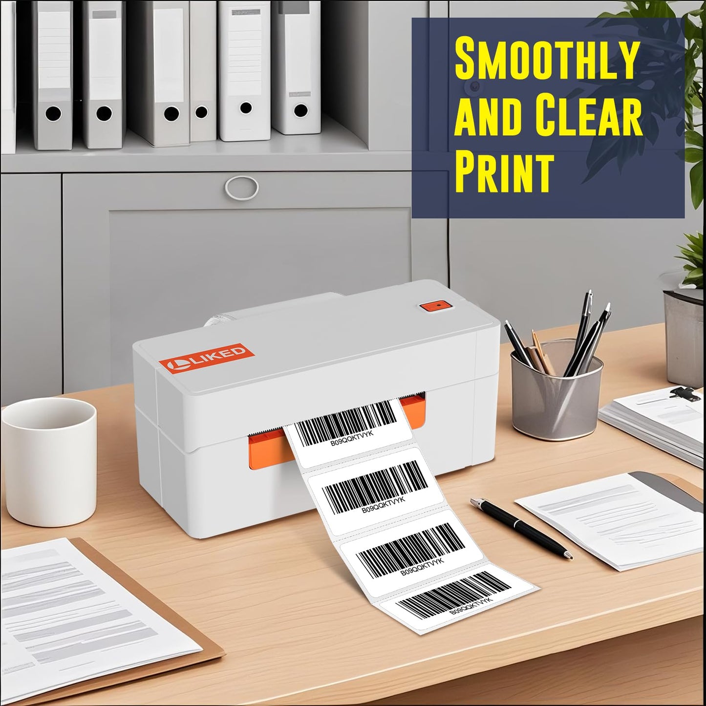 L LIKED 2" x 1" Direct Thermal Labels, Permanent Adhesive Barcode Adress Labels & Compatible with Rollo, Zebra and Other Desktop Printers (12 Rolls, 15600 Labels)