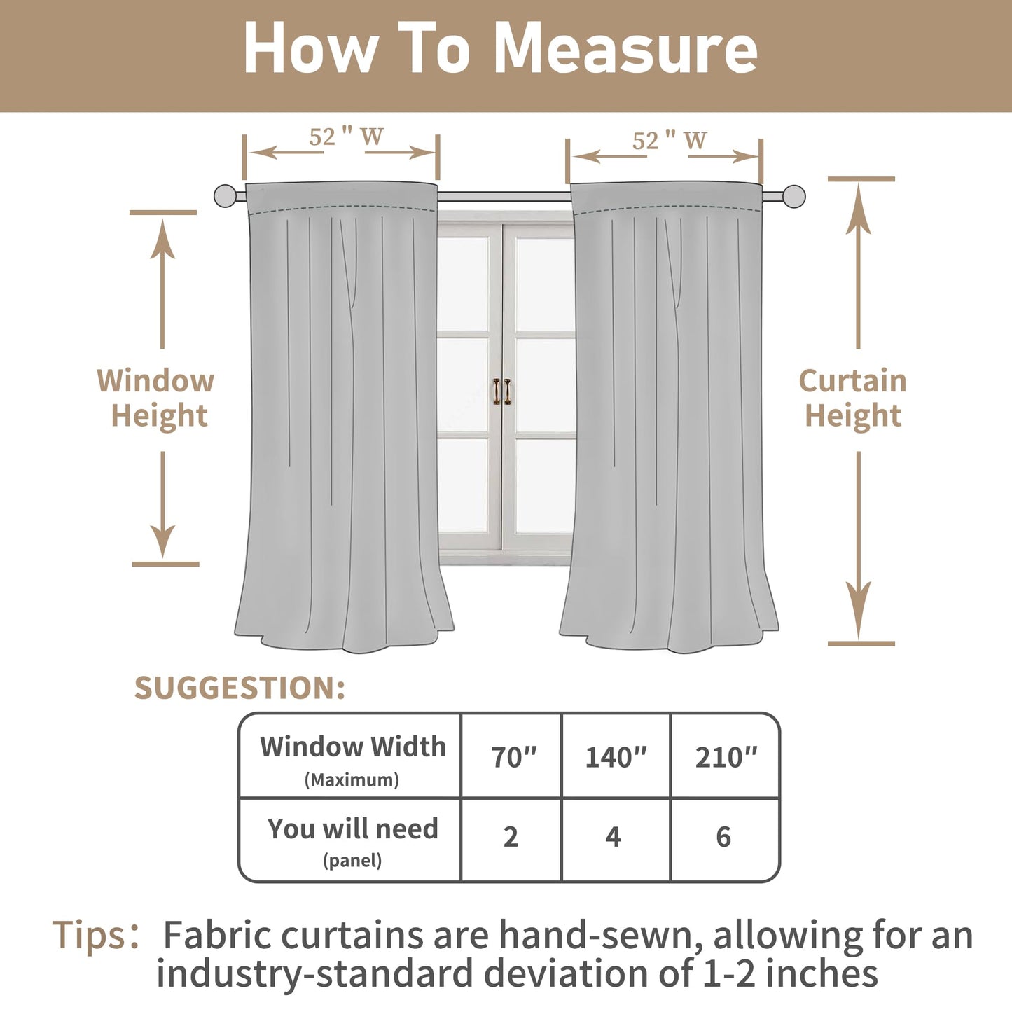 LAMIT Cream Linen Curtains 84 inch Length 2 Panels, Light Filtering Semi Sheer Panels Back Tab and Rod Pocket Neutral Boho Drapes for Living Room/Bedroom, 52 x 84 Inch