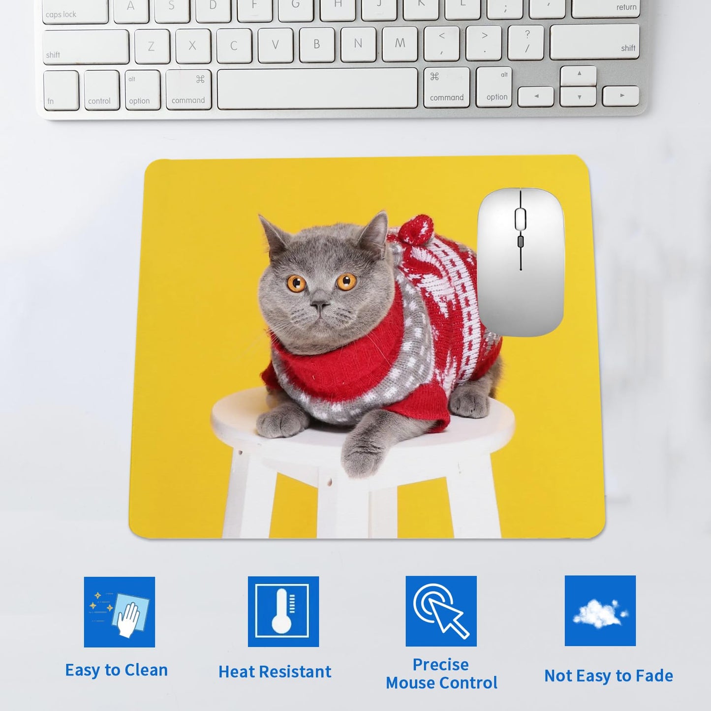 100 PCS White Mouse Pad for Heat Transfer, Bulk Mousepad for Heat Press Printing Crafts Custom Photos Non Slip Bottom 24x20x0.2CM